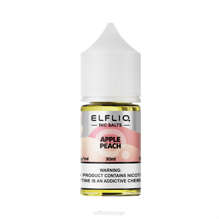 ELFBAR ELFLIQ Nic salt 30 ml Apple Peach VDT27 Elf Bar Vape Norge