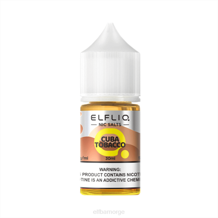 ELFBAR ELFLIQ Nic salt 30 ml Cuba tobakk VDT216 Elf Bar Vape Norge