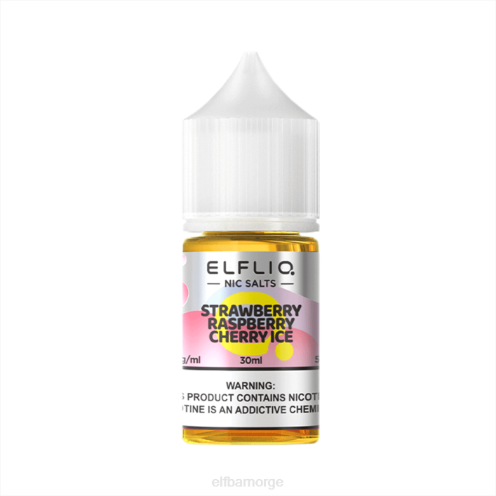 ELFBAR ELFLIQ Nic salt 30 ml Strawberry bringebær kirsebæris VDT232 Elf Bar Vape