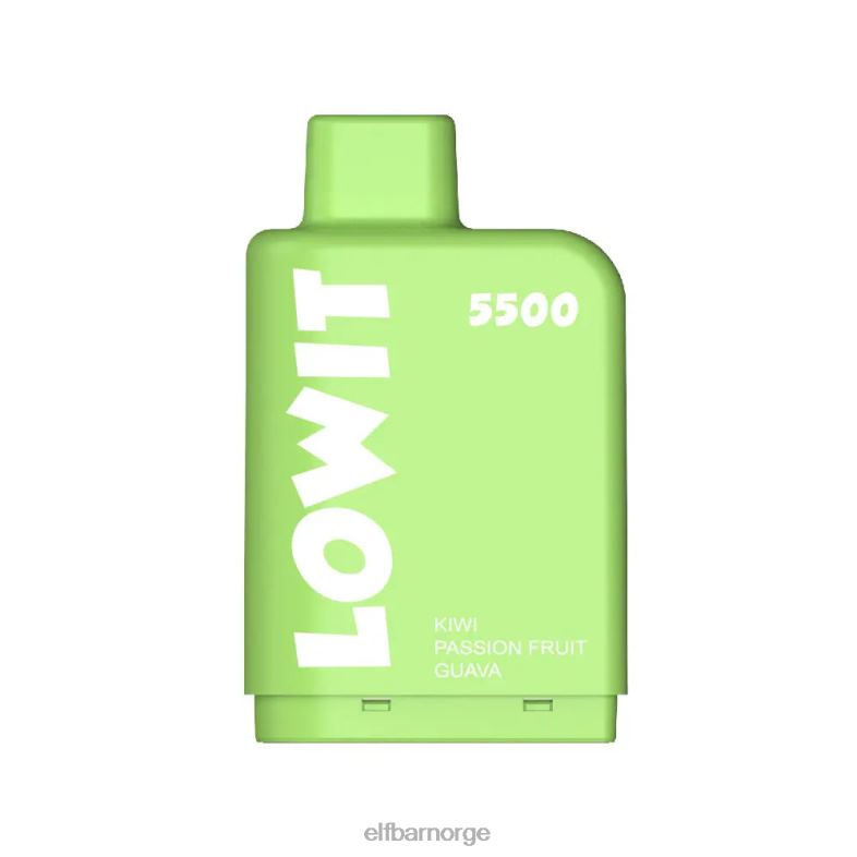 ELFBAR ferdigfylt pod lowit 5500 puffs 2%nic kiwi pasjonsfrukt guava X4424139