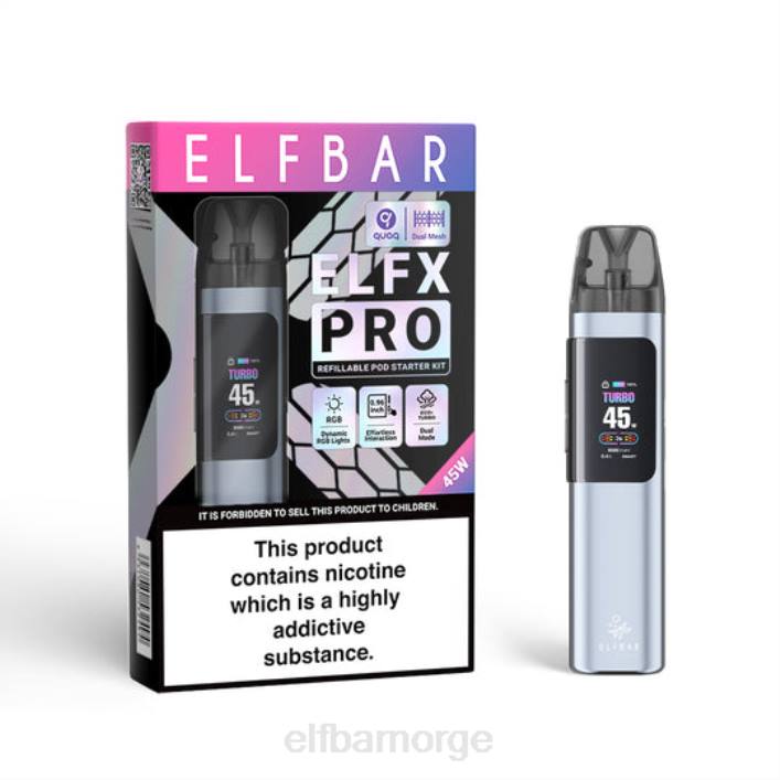 ELFBAR ELFX Pro Åpne POD -enhet svart VDT25 Elf Bar Vape