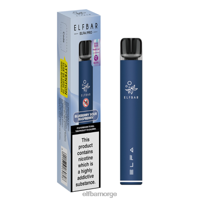 elfbar elfa pro podsett - oppladbar 86L2666 aurora blå + kiwi pasjonsfrukt ferdigfylt pod