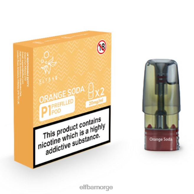 elfbar mate 500 p1 ferdigfylte belg - 20 mg (2 pakke) oransje brus 86L26155