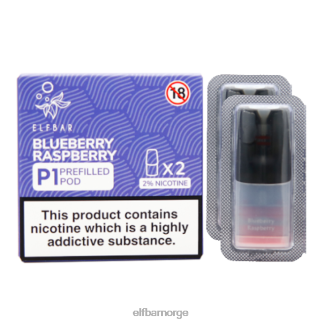 elfbar mate 500 p1 ferdigfylte pods - 20mg (2 pakke) 86L26146 jordbær
