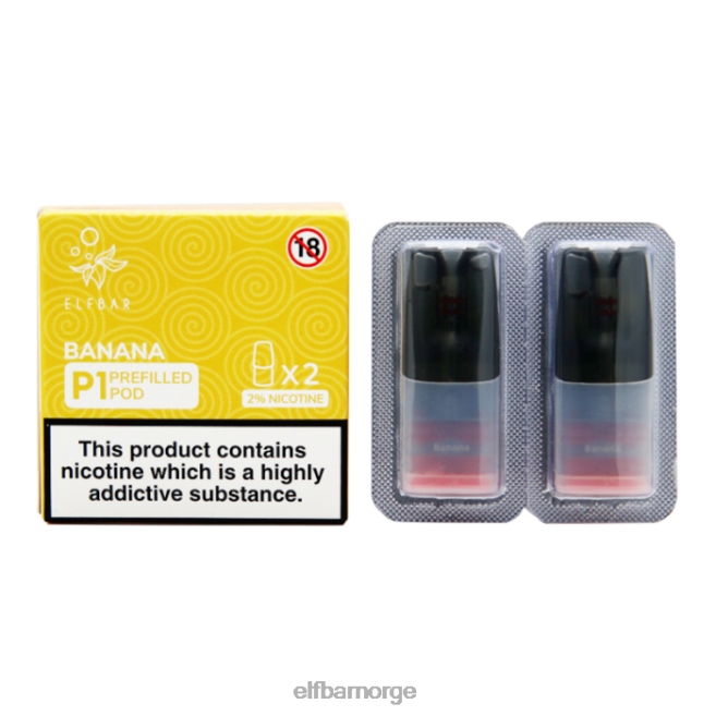 elfbar mate 500 p1 ferdigfylte pods - 20mg (2 pakke) gale blå 86L26160