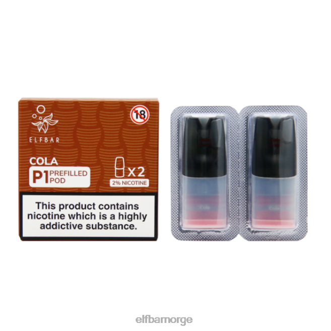 elfbar mate 500 p1 ferdigfylte pods - 20mg (2 pakke) gale blå 86L26160