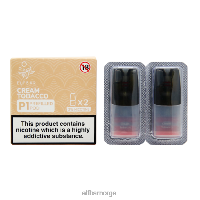 elfbar mate 500 p1 ferdigfylte pods - 20mg (2 pakke) gale blå 86L26160