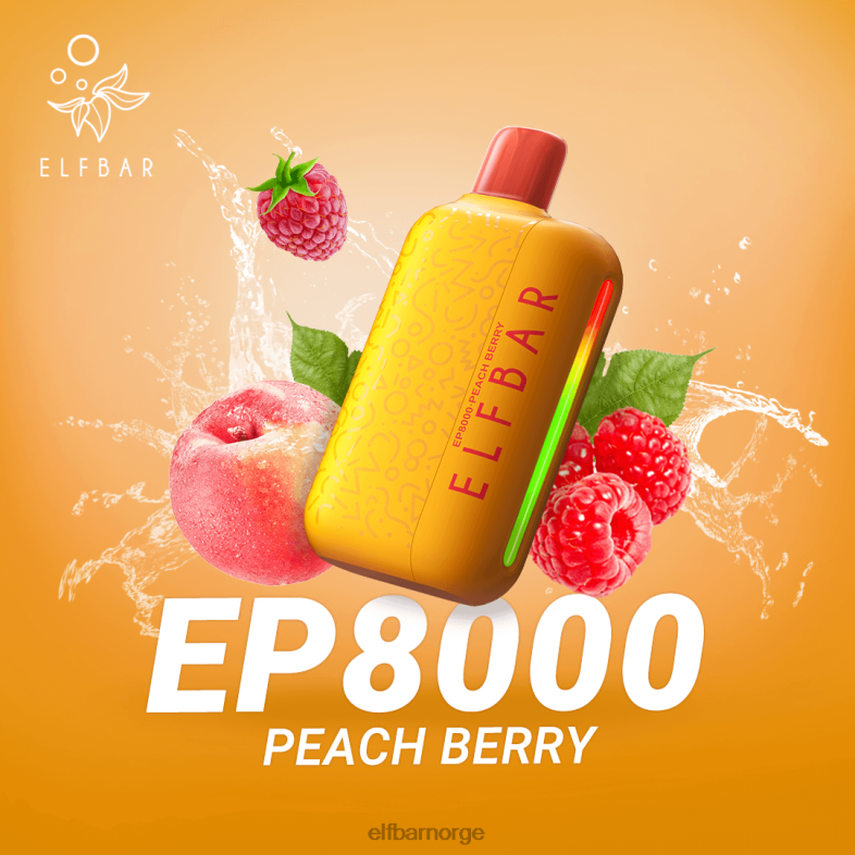 ELFBAR engangs vape nye ep8000 puffs bjørnebær tyttebær X442467