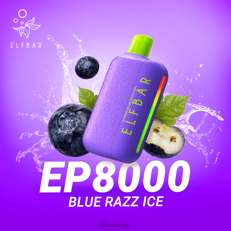 ELFBAR engangs vape nye ep8000 puffs bjørnebær tyttebær X442467