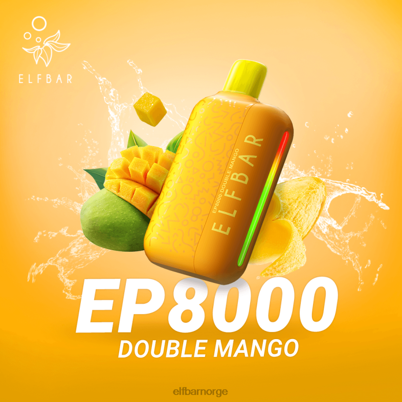 ELFBAR engangs vape nye ep8000 puffs dobbel mango X442468
