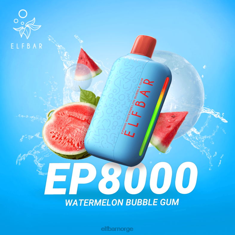 ELFBAR engangs vape nye ep8000 puffs vannmelon tyggegummi X442466