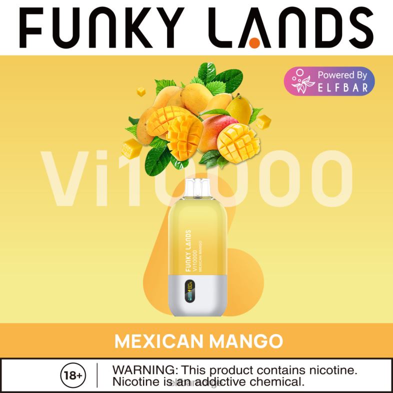 ELFBAR funky lands best flavor disponibel vape vi10000 toppsalg meksikansk mango X4424157