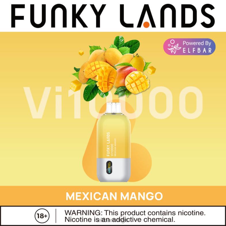 ELFBAR funky lands engangs vape vi10000 puffs bringebær p&b X4424167